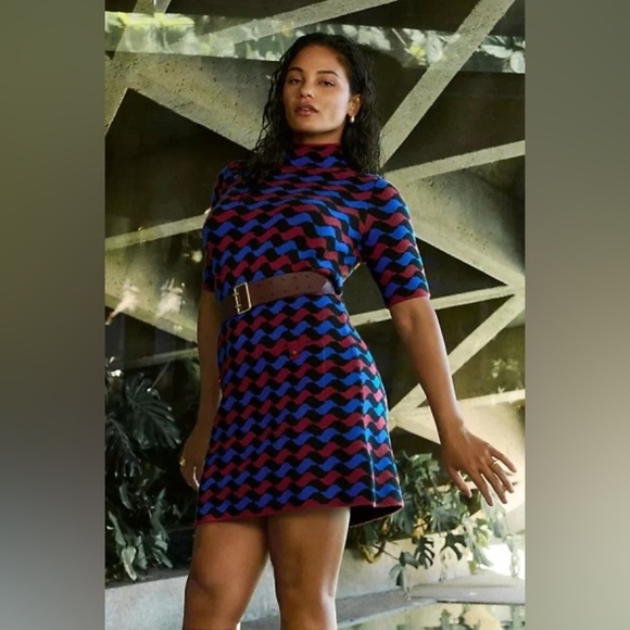 Maeve Annalise Mock Neck Mini Sweater Dress - Picture 5 of 12